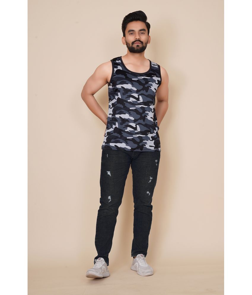     			happy khajana Polyester Regular Fit Solid Sleeveless Men's T-Shirt - Grey ( Pack of 1 )