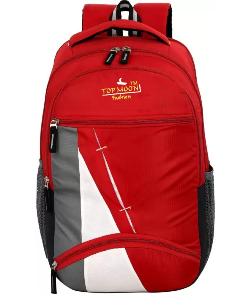     			topmoon fashion RED Polyester Backpack ( 35 Ltrs )