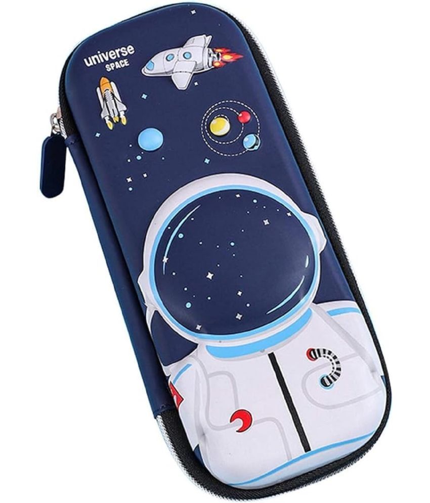     			FEDIFU  3D Cover EVA Space Astronaut Theme Pencil Case Large Capacity Pencil Pouch Bag Compass School Pouch Organizer for Students Kids Premium Stylish Pen Holder Pouch Stationery Box (Pencil case)