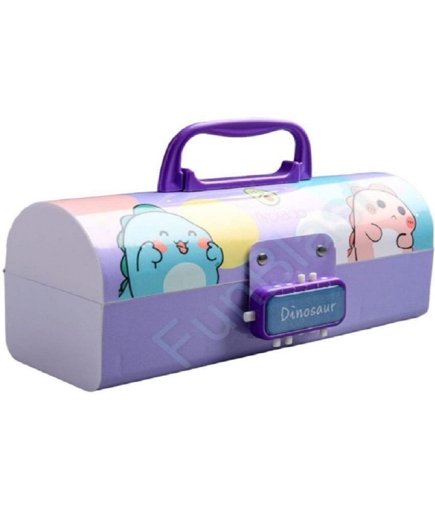     			FEDIFU  Plastic Pen Pencil Box Suitcase Style Password Lock Pencil Case Multi-Layer Pencil Box Stationary Organizer Case for Boys Girls Kids