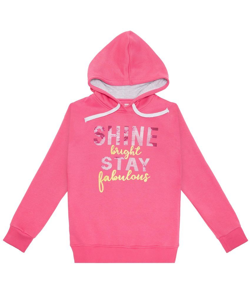     			Girls Full Sleeves Hoodie Sweat Shirt - Aurora Pink 6-7Y