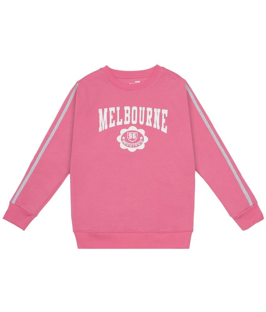     			Girls Round Neck Full Sleeves Sweat Shirt - Aurora Pink 6-7Y