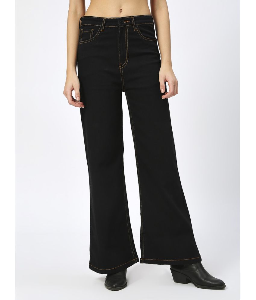     			HJ HASASI - Black Denim Wide Leg Women's Jeans ( Pack of 1 )