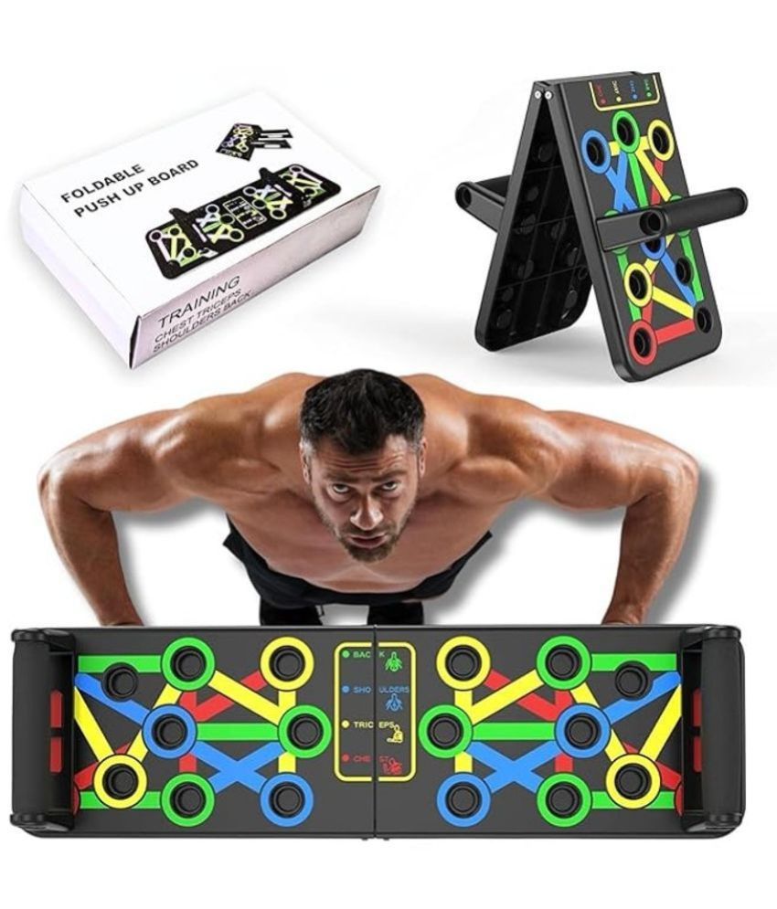     			HORSE FIT Push Up Board -with 14-in-one Muscle Toning System, Multifunctional Color Coded Foldable Push up Board for Body