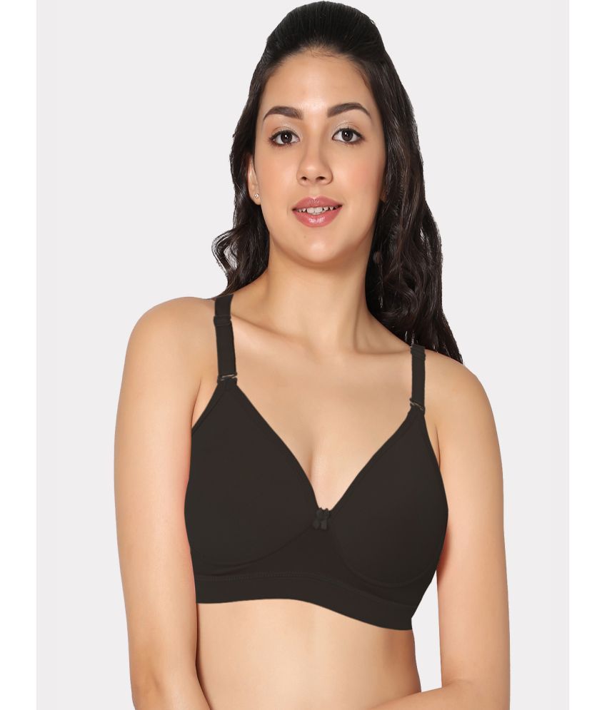     			IN CARE LINGERIE Black Cotton Blend Lightly Padded Women's T-Shirt Bra ( Pack of 1 )