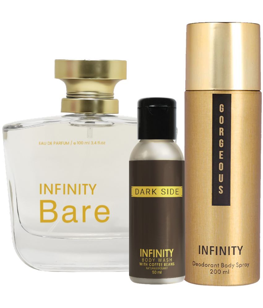     			Infinity Bare EDP Perfume 100ml, Gorgeous Deo Body Spray 200ml, Dark Side Body Wash 50ml