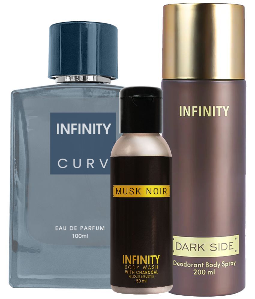     			Infinity Curv EDP Perfume 100ml, Dark Side Deo Body Spray 200ml, Musk Noir Body Wash 50ml