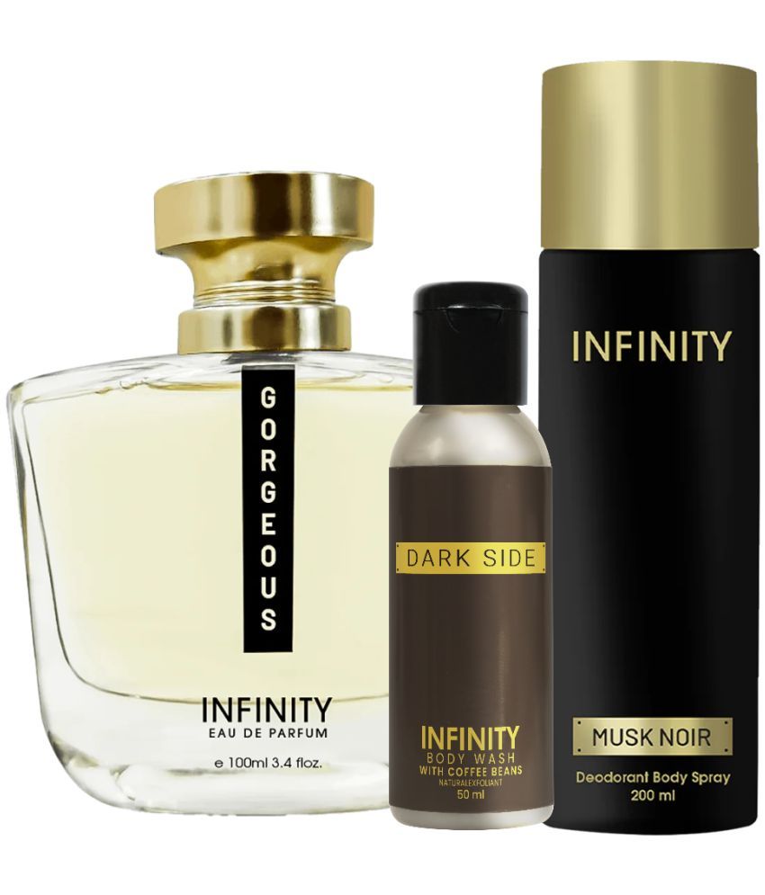     			Infinity Gorgeous EDP Perfume 100ml, Musk Noir Deo Body Spray 200ml, Dark Side Body Wash 50ml