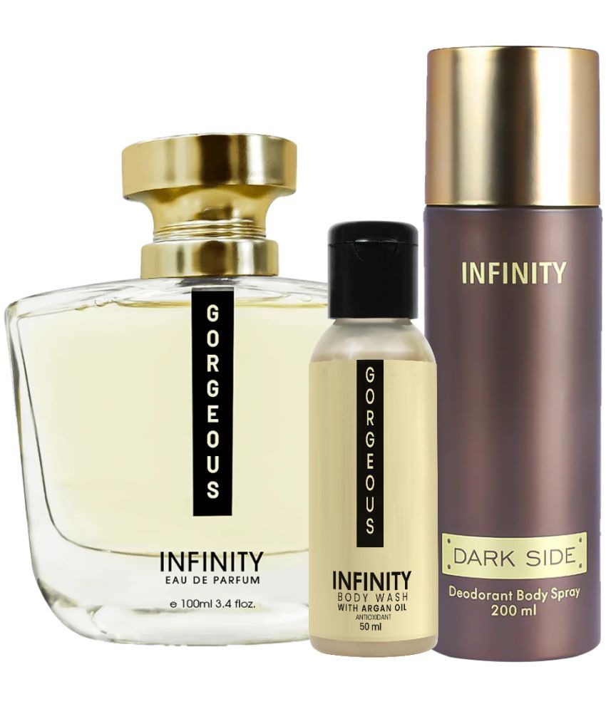     			Infinity Gorgeous EDP Perfume 100ml, Dark Side Deo Body Spray 200ml, Gorgeous Body Wash 50ml