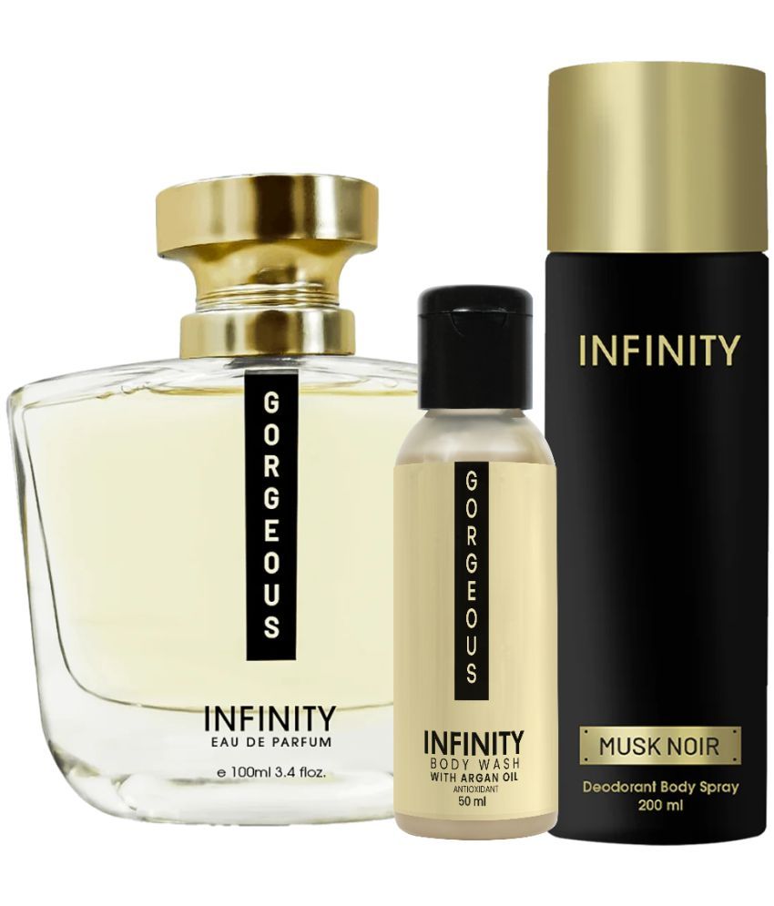     			Infinity Gorgeous EDP Perfume 100ml, Musk Noir Deo Body Spray 200ml, Gorgeous Body Wash 50ml