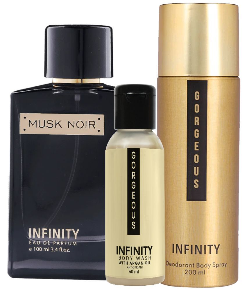     			Infinity Musk Noir EDP Perfume 100ml, Gorgeous Deo Body Spray 200ml, Gorgeous Body Wash 50ml