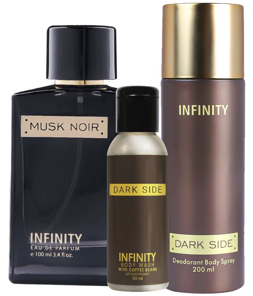     			Infinity Musk Noir EDP Perfume 100ml, Dark Side Deo Body Spray 200ml, Dark Side Body Wash 50ml