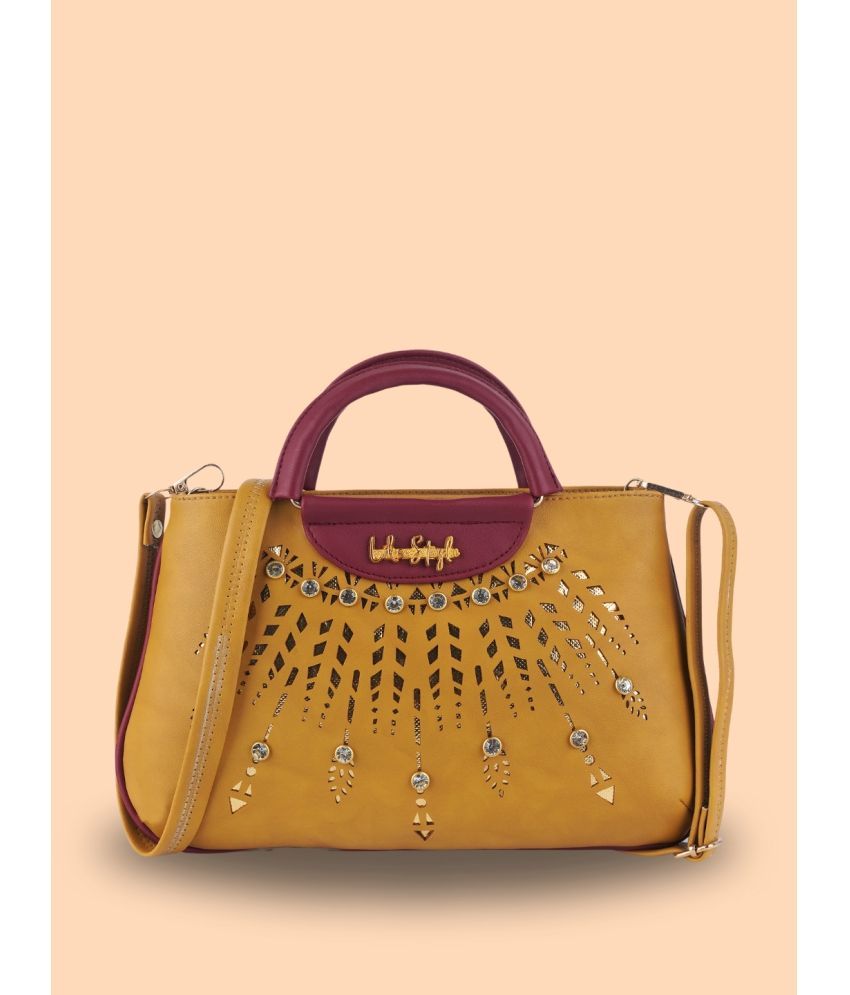     			LIKE STYLE Beige PU Handheld Bag