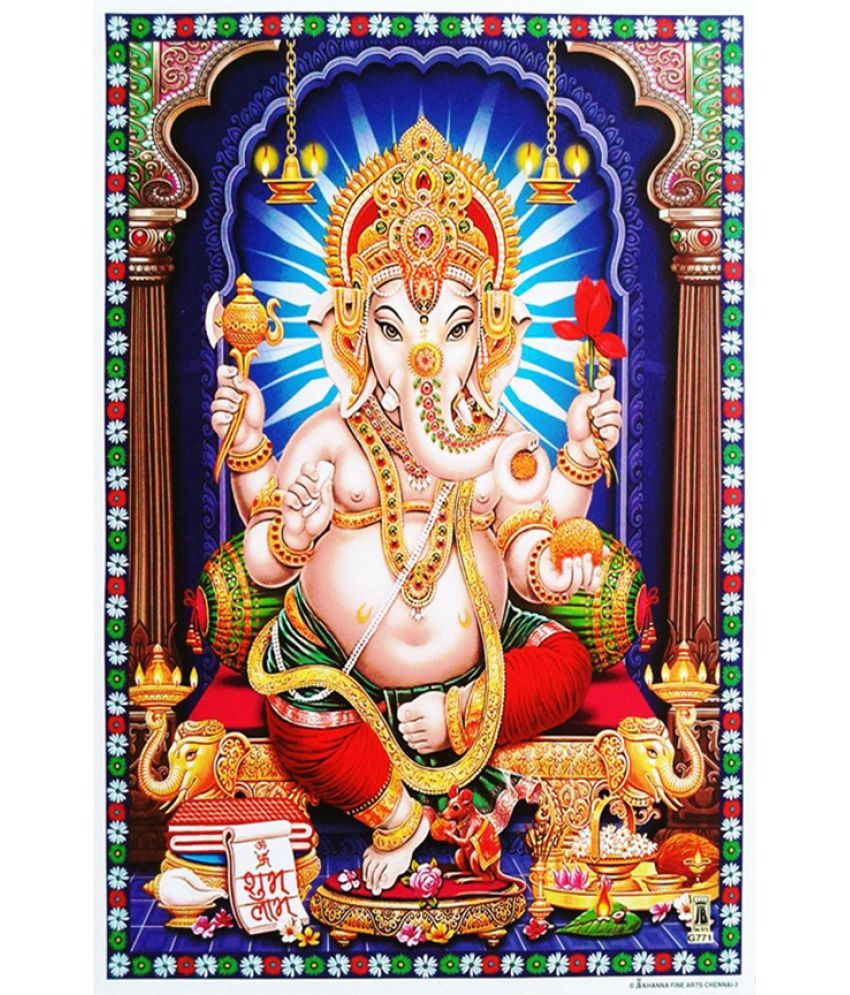     			Manas Ganesha Religious Wallpaper ( 60 X 90 ) cm (Pack of 1)