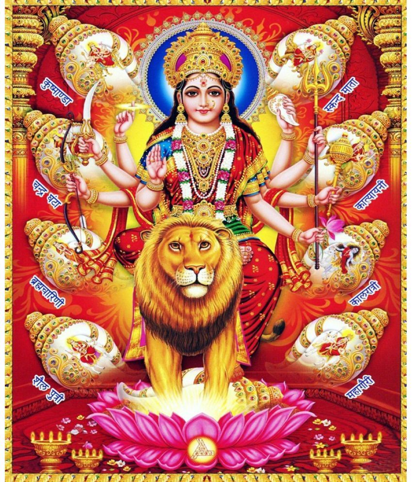     			Manas Durga Religious Wallpaper ( 60 X 90 ) cm (Pack of 1)