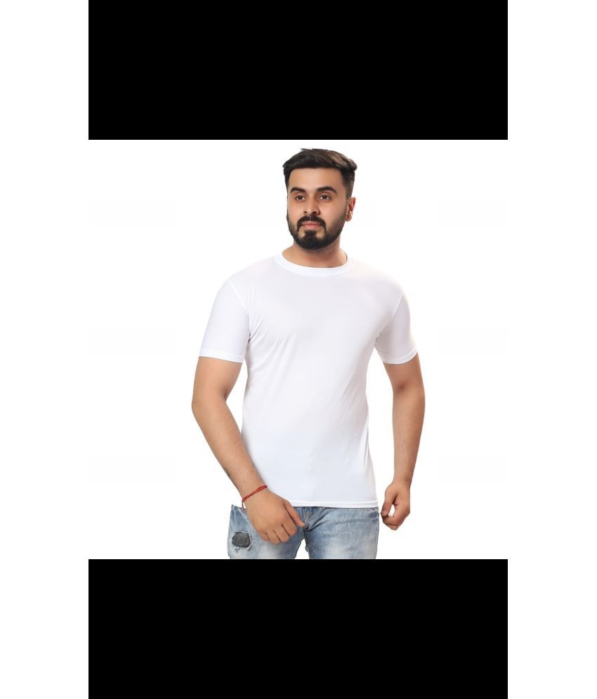     			Morbih Cotton Regular Fit Solid Half Sleeves Men's T-Shirt - White ( Pack of 1 )