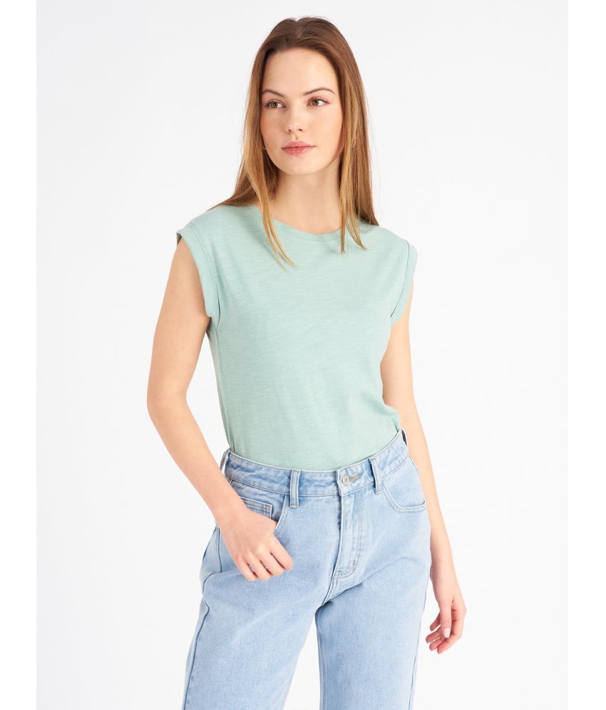     			NSPNEXTSTEP Mint Green Viscose Regular Fit Women's T-Shirt ( Pack of 1 )