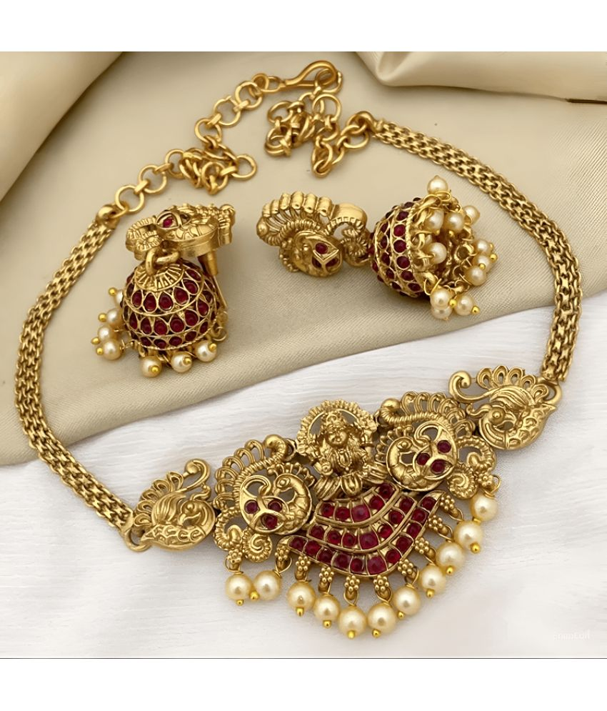     			Padmavati Bangles Maroon Copper Necklace Set ( Pack of 1 )