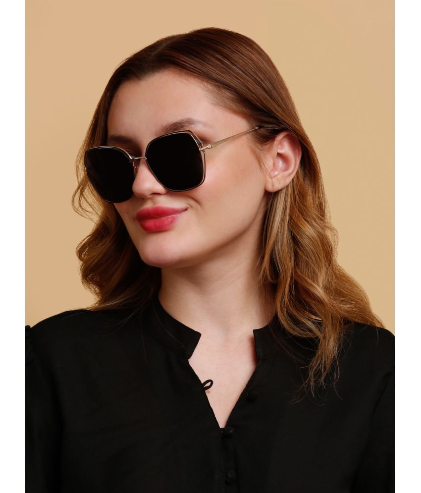     			Sunnies Black Oversized Sunglasses ( Pack of 1 )