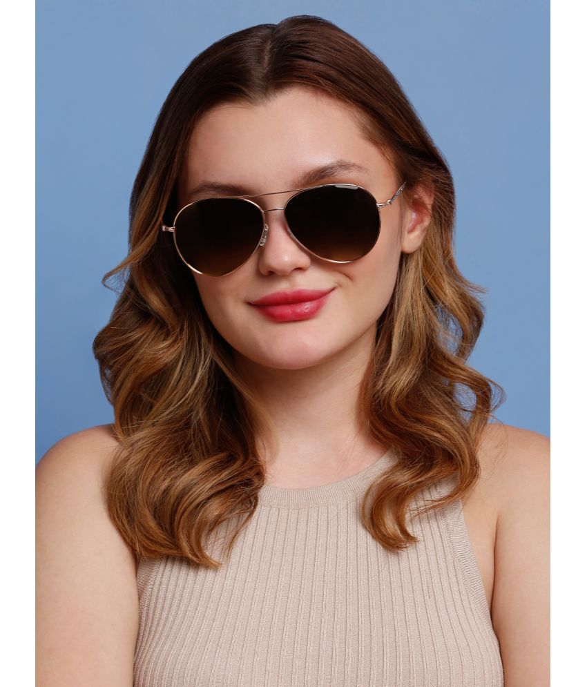     			Sunnies Gold Pilot Sunglasses ( Pack of 1 )