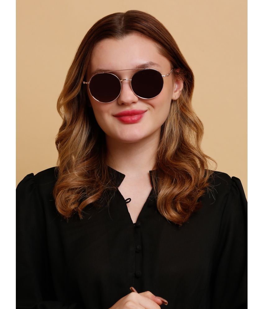     			Sunnies Gold Round Sunglasses ( Pack of 1 )