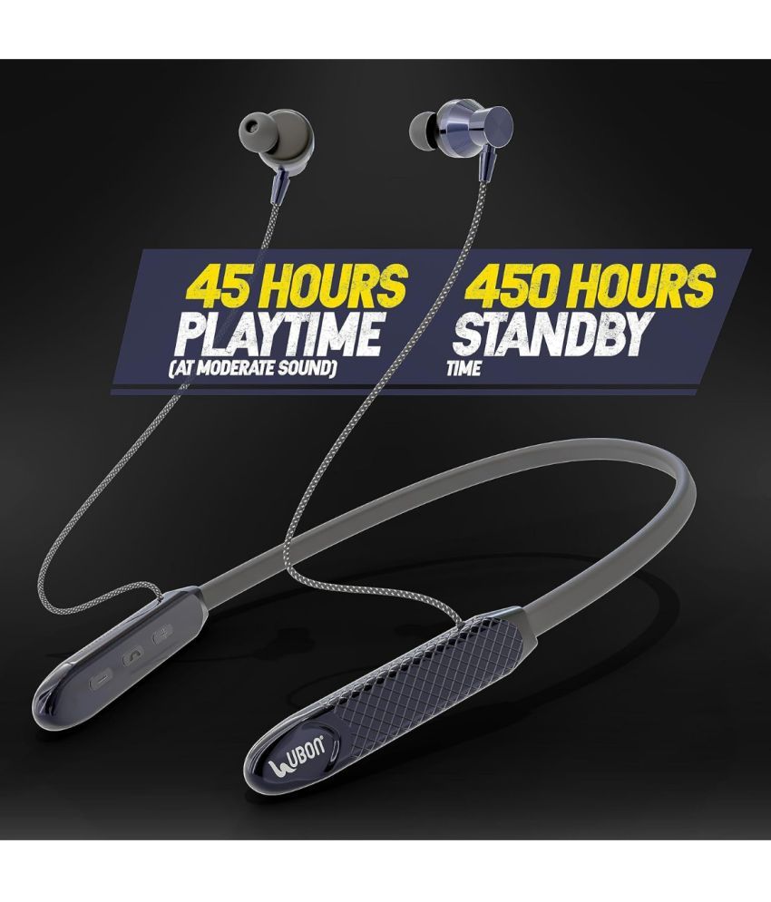     			UBON CL 410 Bluetooth True Wireless (TWS) On Ear 45 Hours Playback Active Noise cancellation IPX4(Splash & Sweat Proof) Black