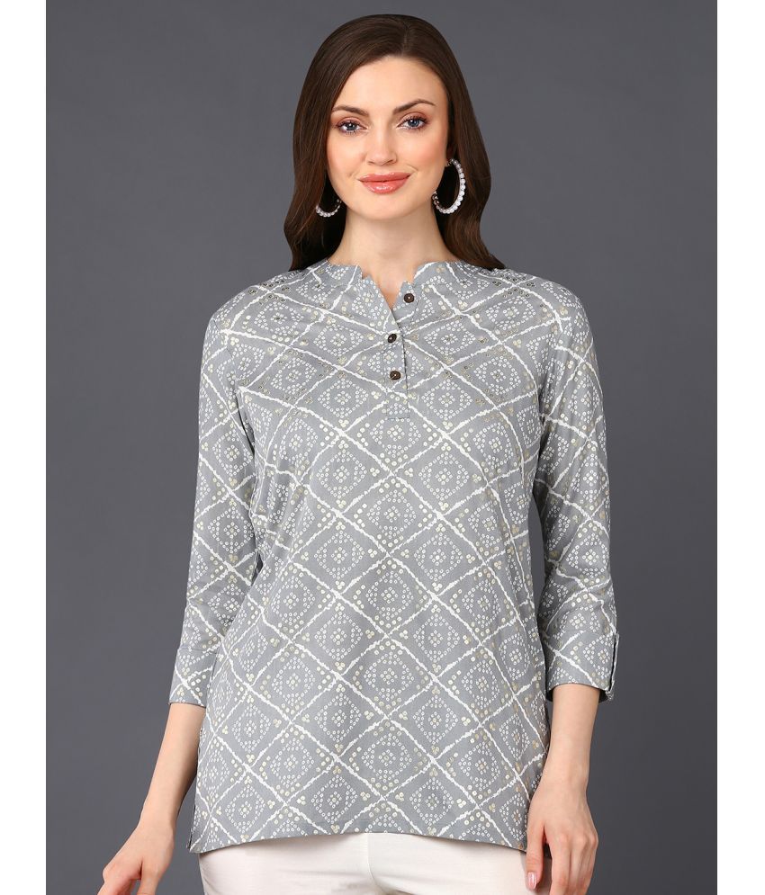     			Vaamsi Grey Cotton Blend Women's Tunic ( Pack of 1 )