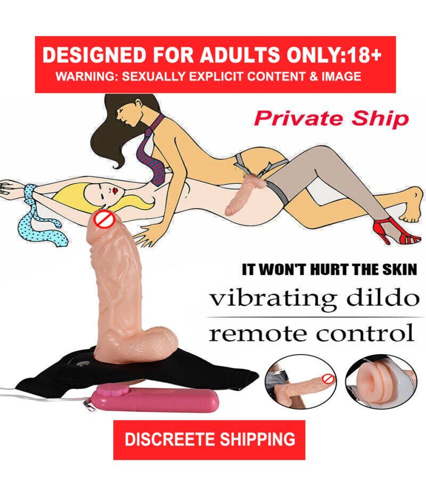     			Adultvilla 8 Inch Ultra Passionate Harness Hollow Strap On Lesbian Dildo With Adjustable Belt Sex Toy For Women