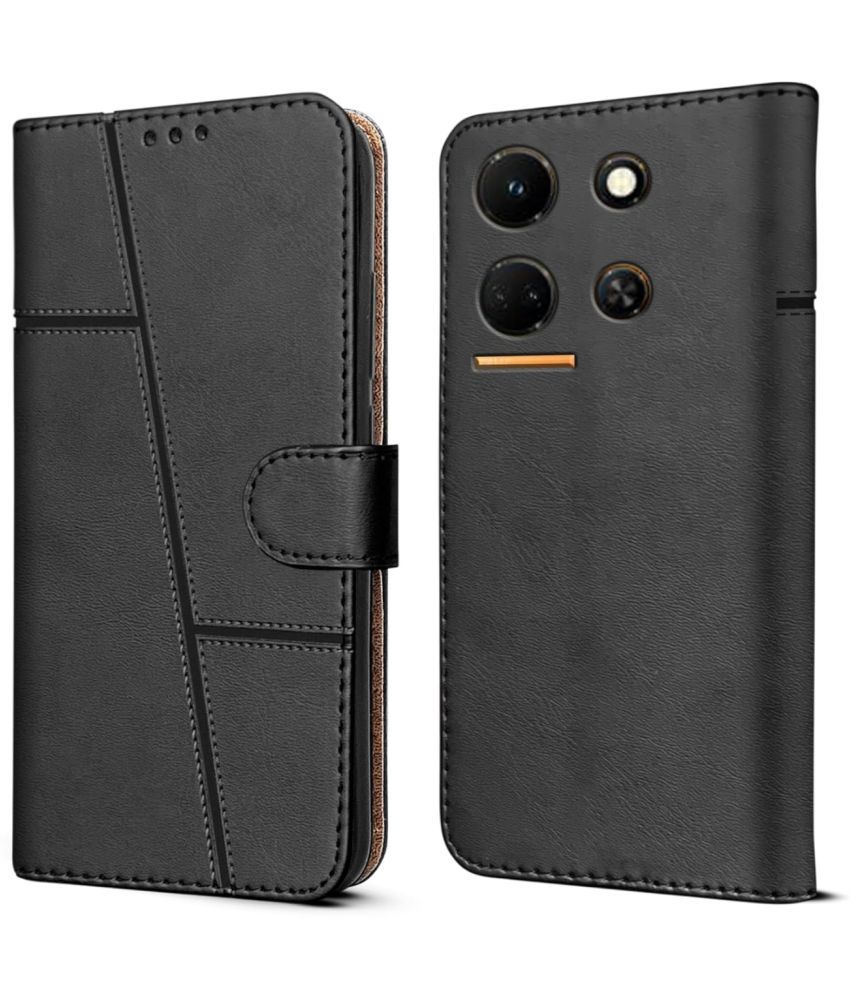     			NBOX Black Flip Cover Artificial Leather Compatible For Infinix Note 30 5G ( Pack of 1 )