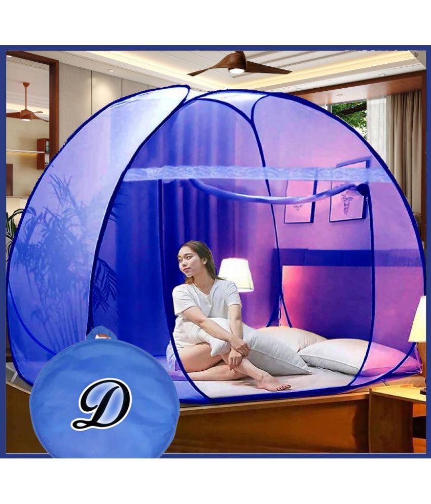     			didhiti - Dark Blue Polycotton Tent Mosquito Net ( Pack of 1 )