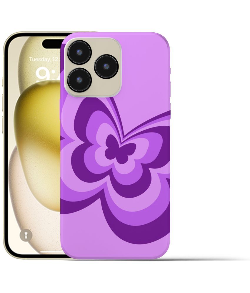     			Dimalo Purple Printed Back Cover Silicon Compatible For iPhone 14 Pro ( Pack of 1 )