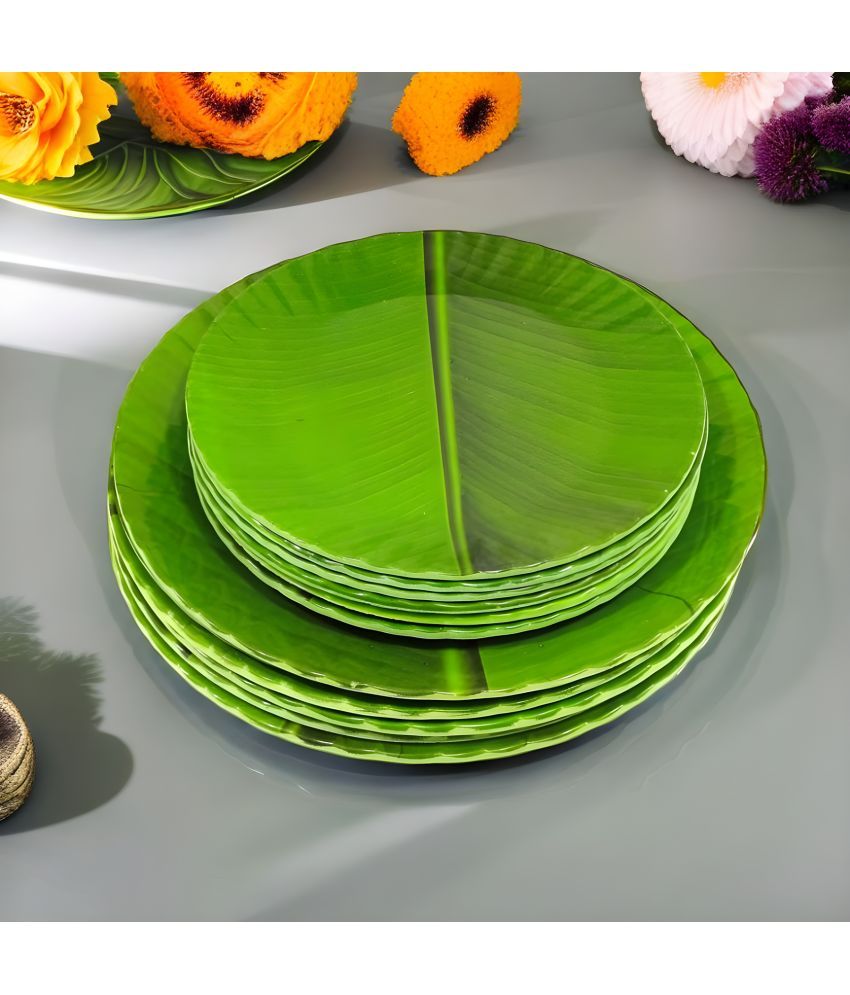     			Inpro 12 Pcs Melamine Light Green Full Plate & Half Plate