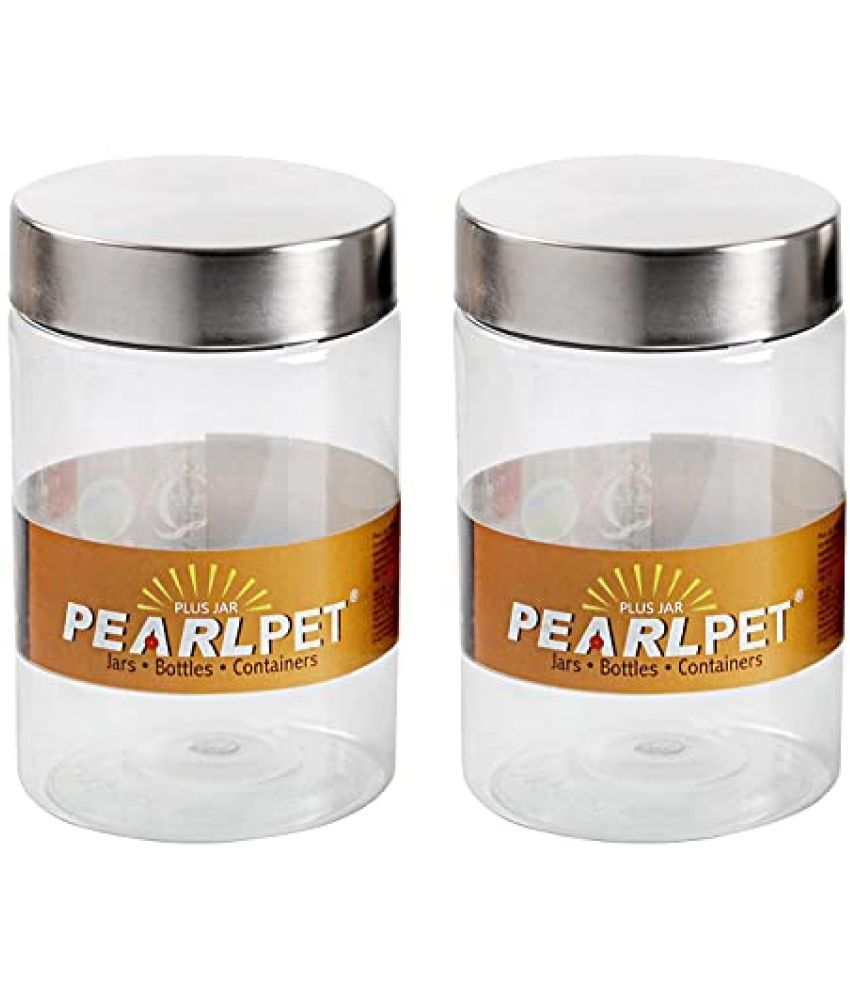     			PearlPet PlusJar-2Pcs-1400ml Plastic Transparent Multi-Purpose Container ( Set of 2 )