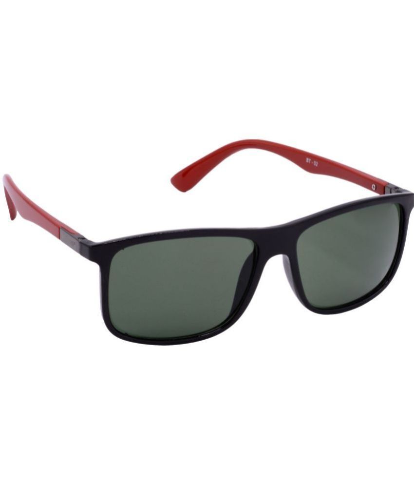     			RED LEAF Black Rectangular Sunglasses ( Pack of 1 )