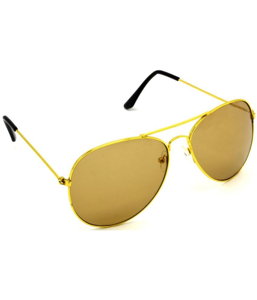     			RED LEAF Gold Pilot Sunglasses ( Pack of 1 )