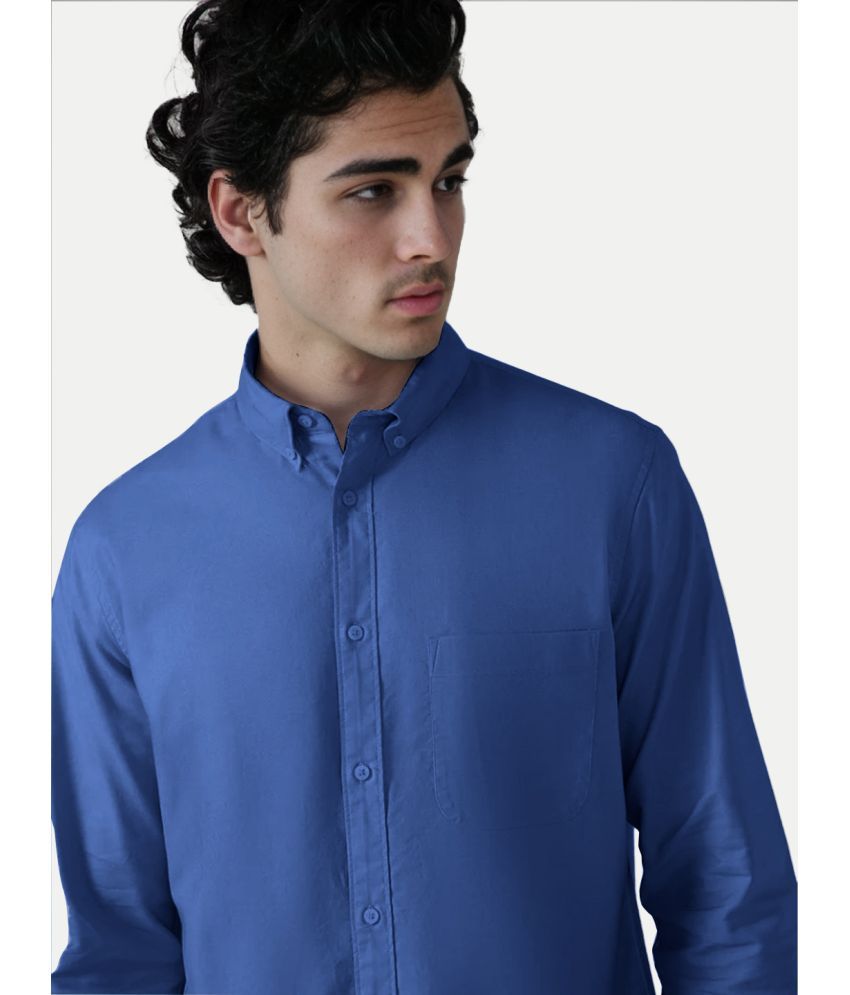     			Radprix 100% Cotton Regular Fit Solids Full Sleeves Men's Casual Shirt - Blue ( Pack of 1 )