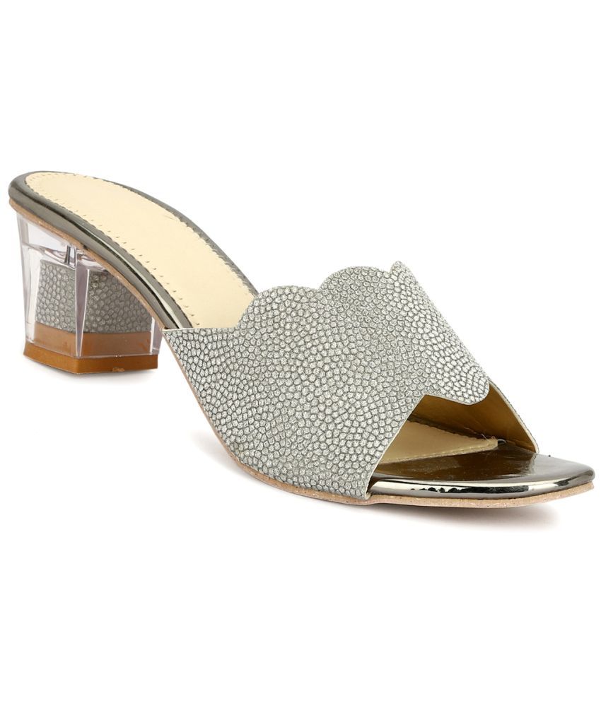     			Rimezs Silver Women's Slip On Heels