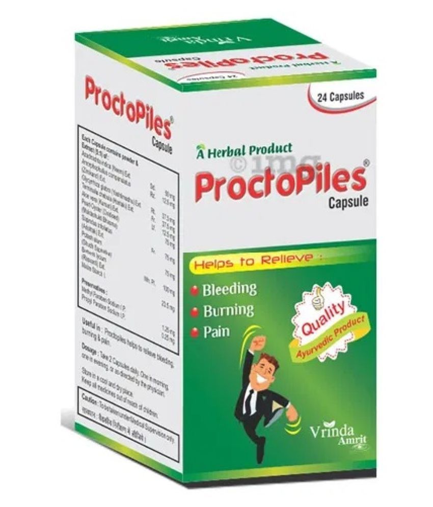     			Vrinda Amrit ProctoPiles Capsules - Fast Relieve In Bleeding, Burning & Pain Capsule 24 gm Pack of 1