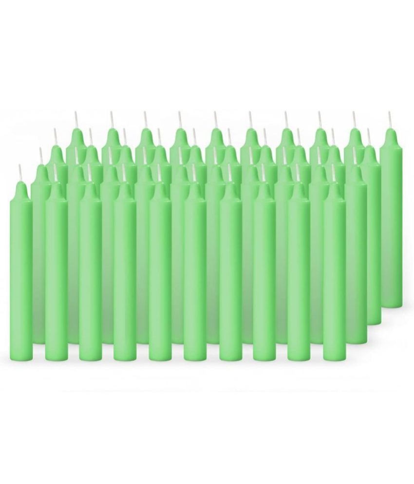     			ASIDEA Green Tapered Candle 10 cm ( Pack of 50 )