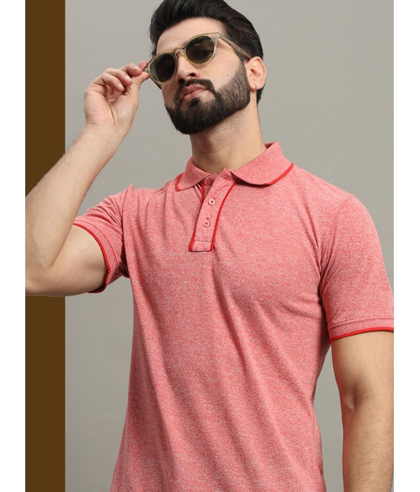     			GET GOLF Cotton Blend Regular Fit Self Design Half Sleeves Men's Polo T Shirt - Red ( Pack of 1 )