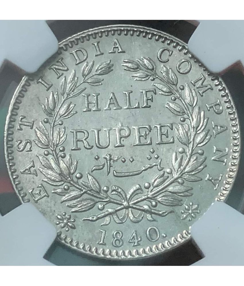     			HALF RUPEE 1840