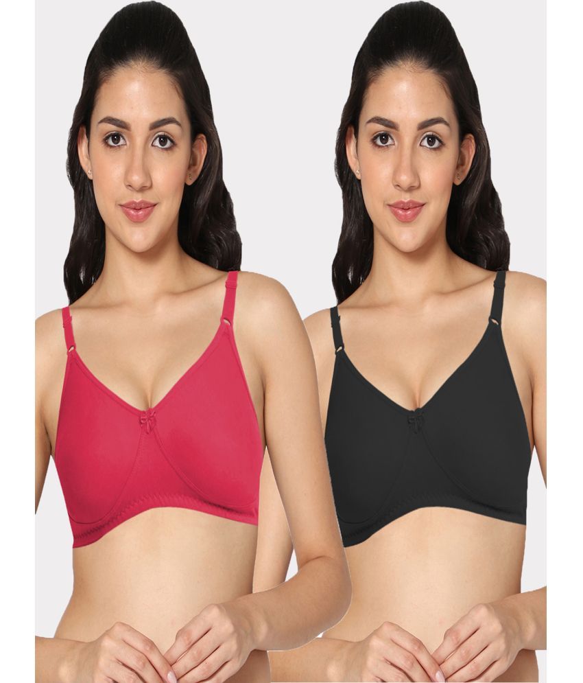     			IN CARE LINGERIE Multicolor Cotton Blend Lightly Padded Women's T-Shirt Bra ( Pack of 2 )