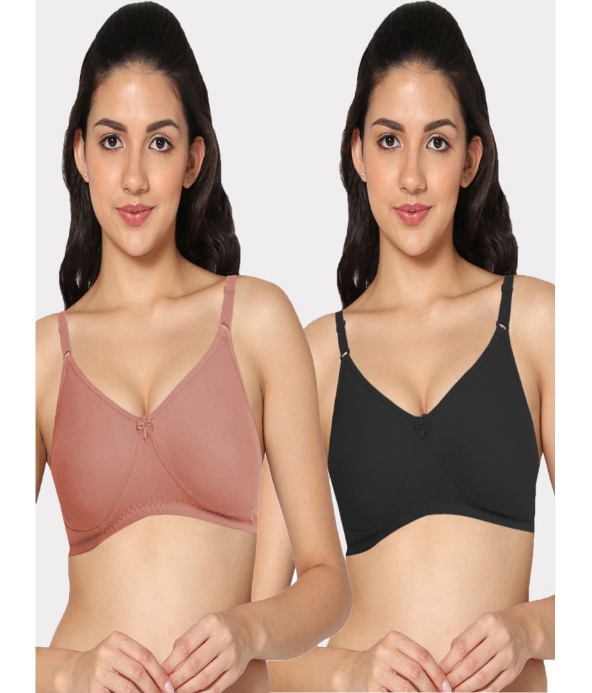     			IN CARE LINGERIE Multicolor Cotton Blend Lightly Padded Women's T-Shirt Bra ( Pack of 2 )