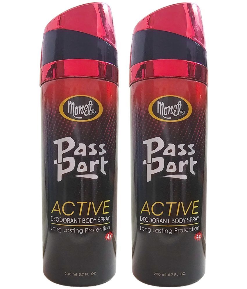     			Monet Passport Active Deodorant,200 ml each Deodorant Spray for Unisex 200 ml ( Pack of 1 )