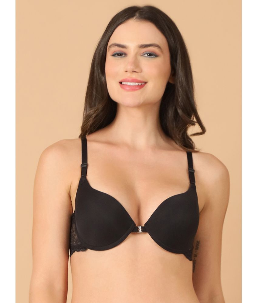     			PrettyCat Black Polyester Lightly Padded Women's Plunge Bra ( Pack of 1 )