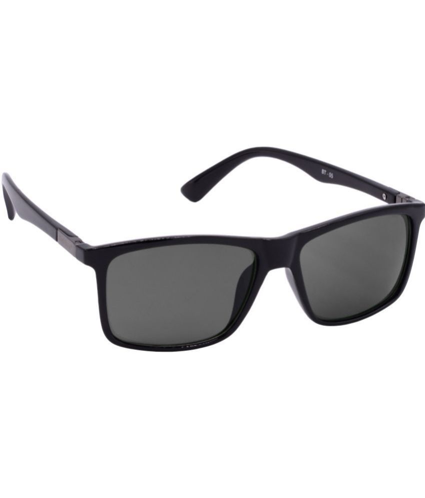     			RED LEAF Black Rectangular Sunglasses ( Pack of 1 )