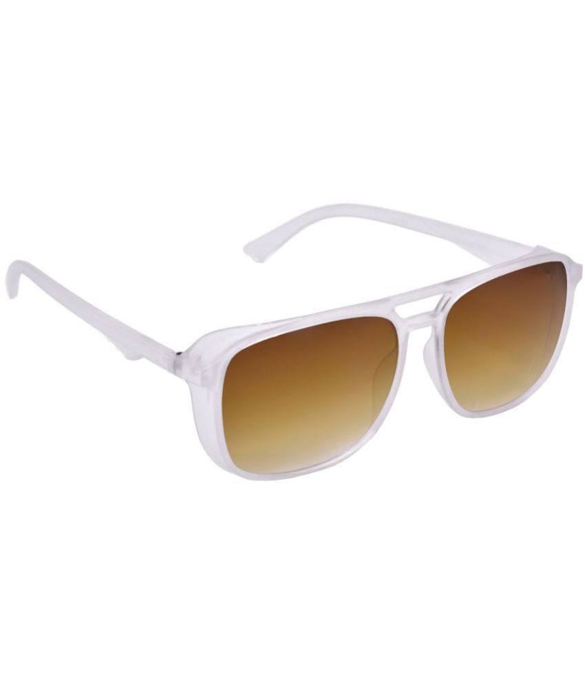     			RED LEAF White Rectangular Sunglasses ( Pack of 1 )