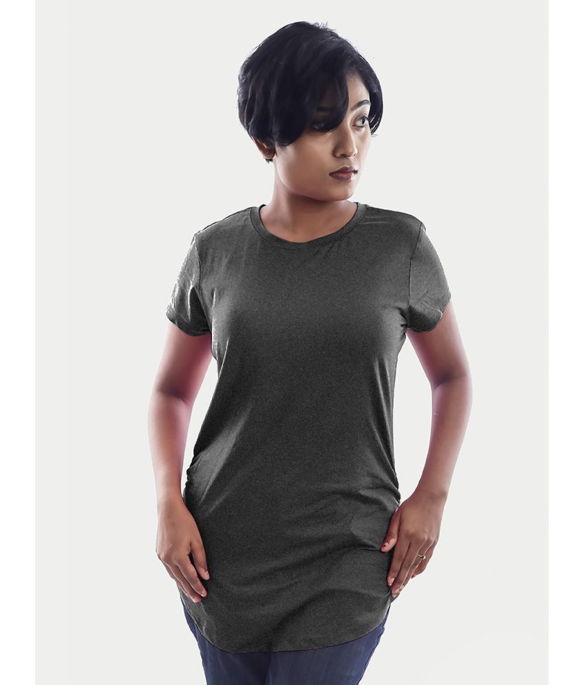     			Radprix Dark Grey Polyester Regular Fit Women's T-Shirt ( Pack of 1 )