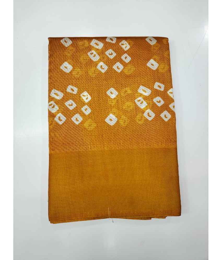     			Rekha Maniyar Cotton Printed Saree With Blouse Piece - Yellow ( Pack of 1 )