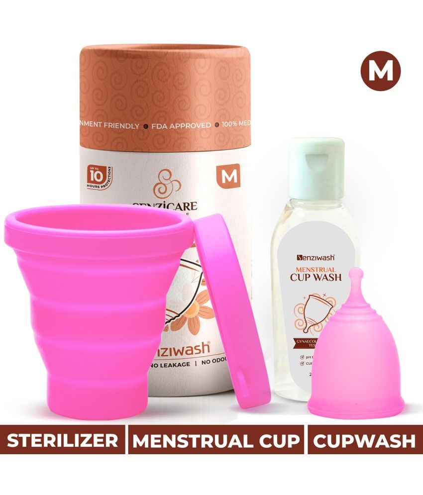     			Senziwash Silicone Reusable Menstrual Cup Medium ( Pack of 1 )